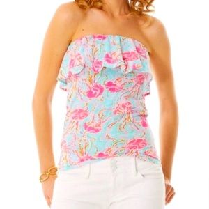 Lilly Pulitzer Jellies Be Jammin’ print Tube Top